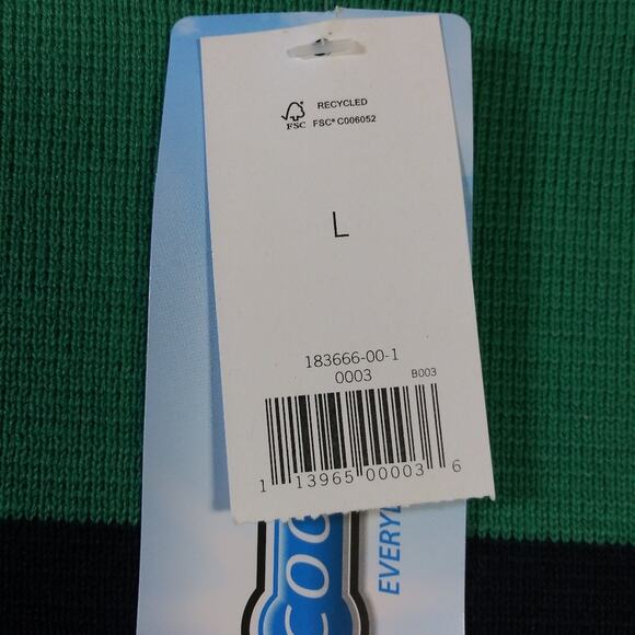 Banana Republic Men's Coolmax Green Stripe Pull Over Sweater Size L - Picture 7 of 10